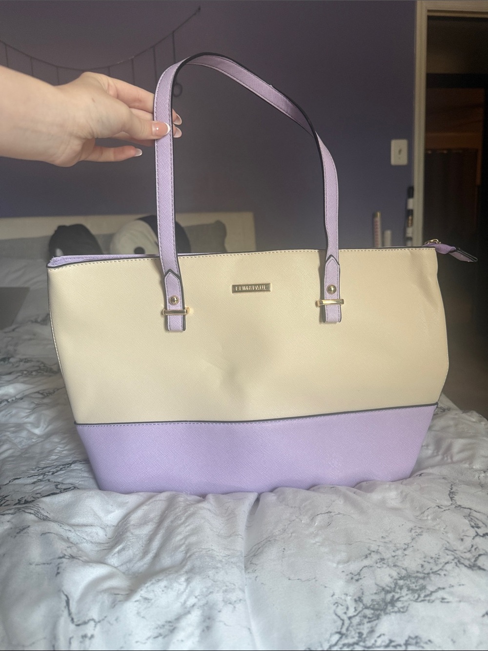 Lavender & Cream Tote Bag
